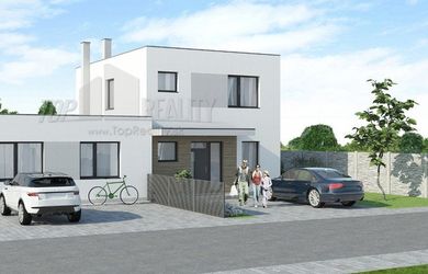 Posledný byt!3izbový byt s pozemkom v dvojdome, tepelné čerpadlo, oplotenie, terasa, 2 x parking