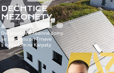 AZ. Bývaj v rodinnom dome s pozemokm za cenu bytu v Trnave! Mezonetový 3 izbový rodinný dom so záhradou v obci Dechtice
