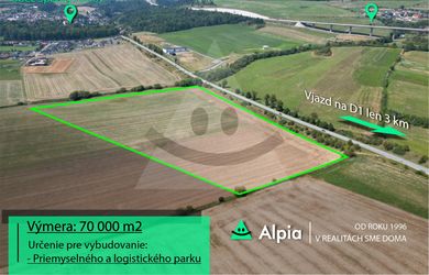 Pozemok na predaj, neďaleko diaľnice D1, Spišský Hrhov