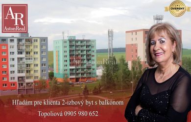 KÚPIM 2-IZBOVÝ BYT S BALKÓNOM V POPRADE,MATEJOVCE,VEĹKA