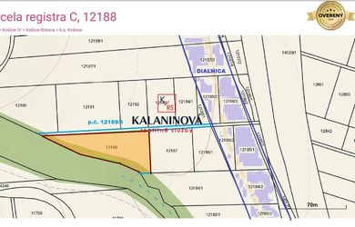 PREDAJ: POZEMOK pri dialnici, parc. "C" č. 12188, KOŠICE-KRÁSNA