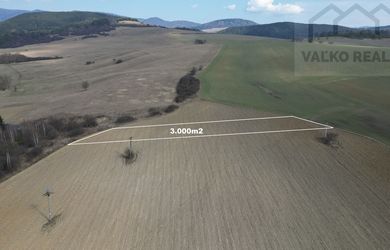 Investičný pozemok 3.000m2 Lipany, okres Sabinov