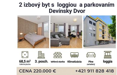 Byt pre život aj investíciu | Devínsky Dvor, Opletalova + 2x parking