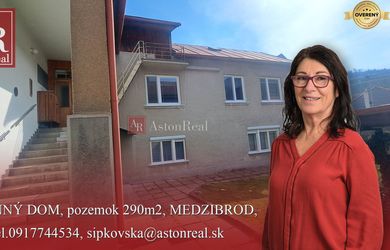 RODINNÝ DOM, pozemok 290m2,  MEDZIBROD okr. Banská Bystrica