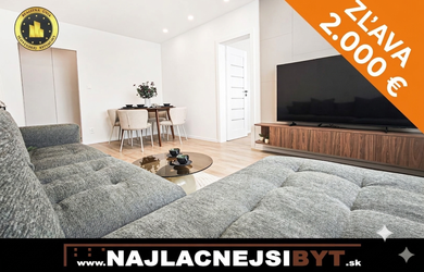 ZĽAVA 2000€ - BA Petržalka - Mamateyova - krásny, zrekonštruovaný a zariadený 3i byt s klimatizáciou - 73m2, loggia
