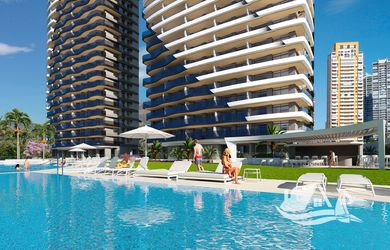 Luxusní apartmán u pláže s výhledem na moře, Benidorm, Španělsko