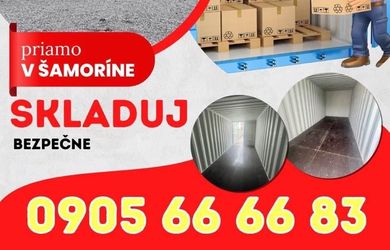 SKLADUJ BEZPEČNE V HERMETICKÝCH UZATVORENÝCH KONTAJNEROCH V ŠAMORÍNE PRI R7 BEZ DRAHÝCH ENERGIÍ !!!